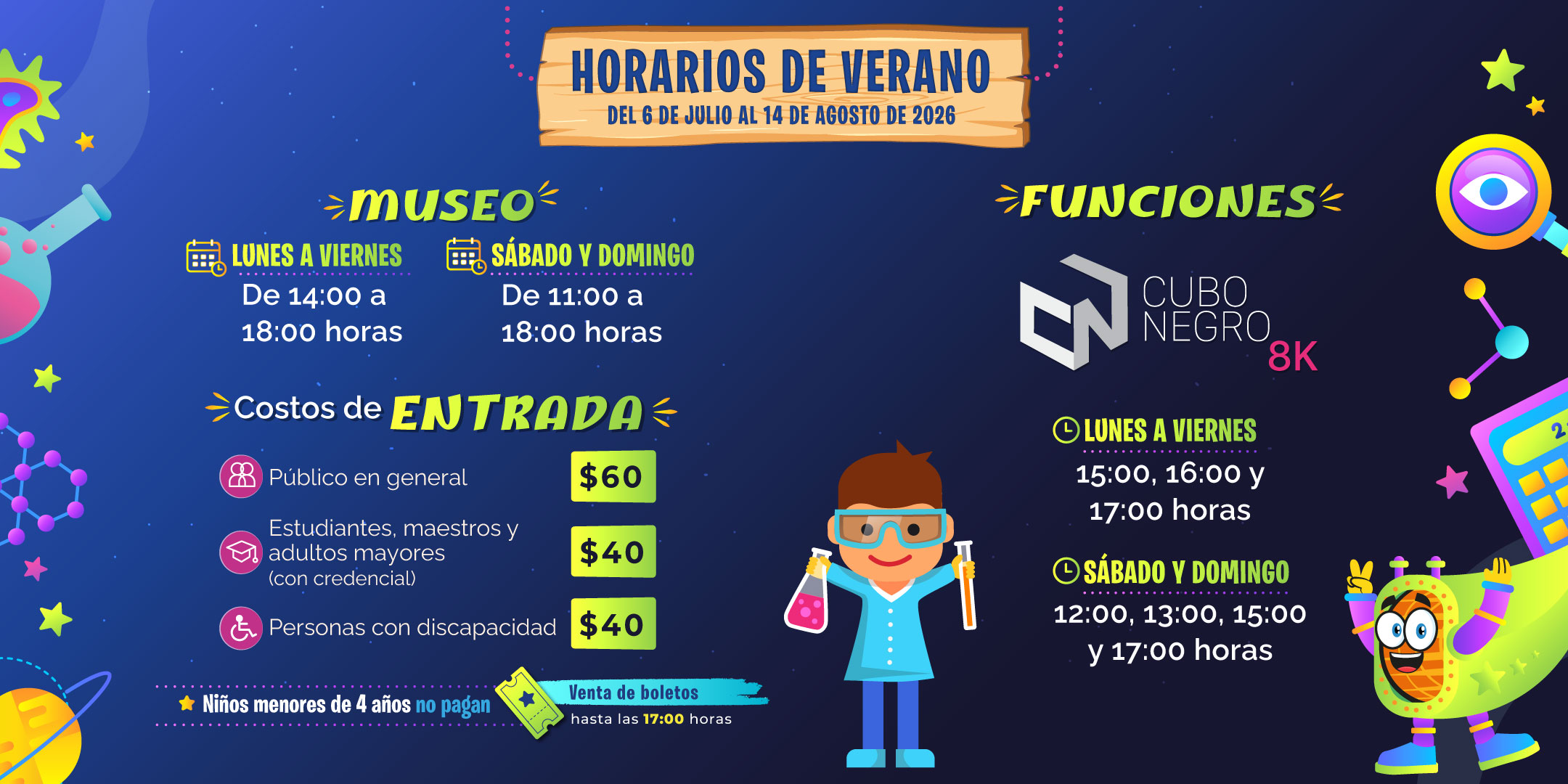 Horarios y Costos de Entrada